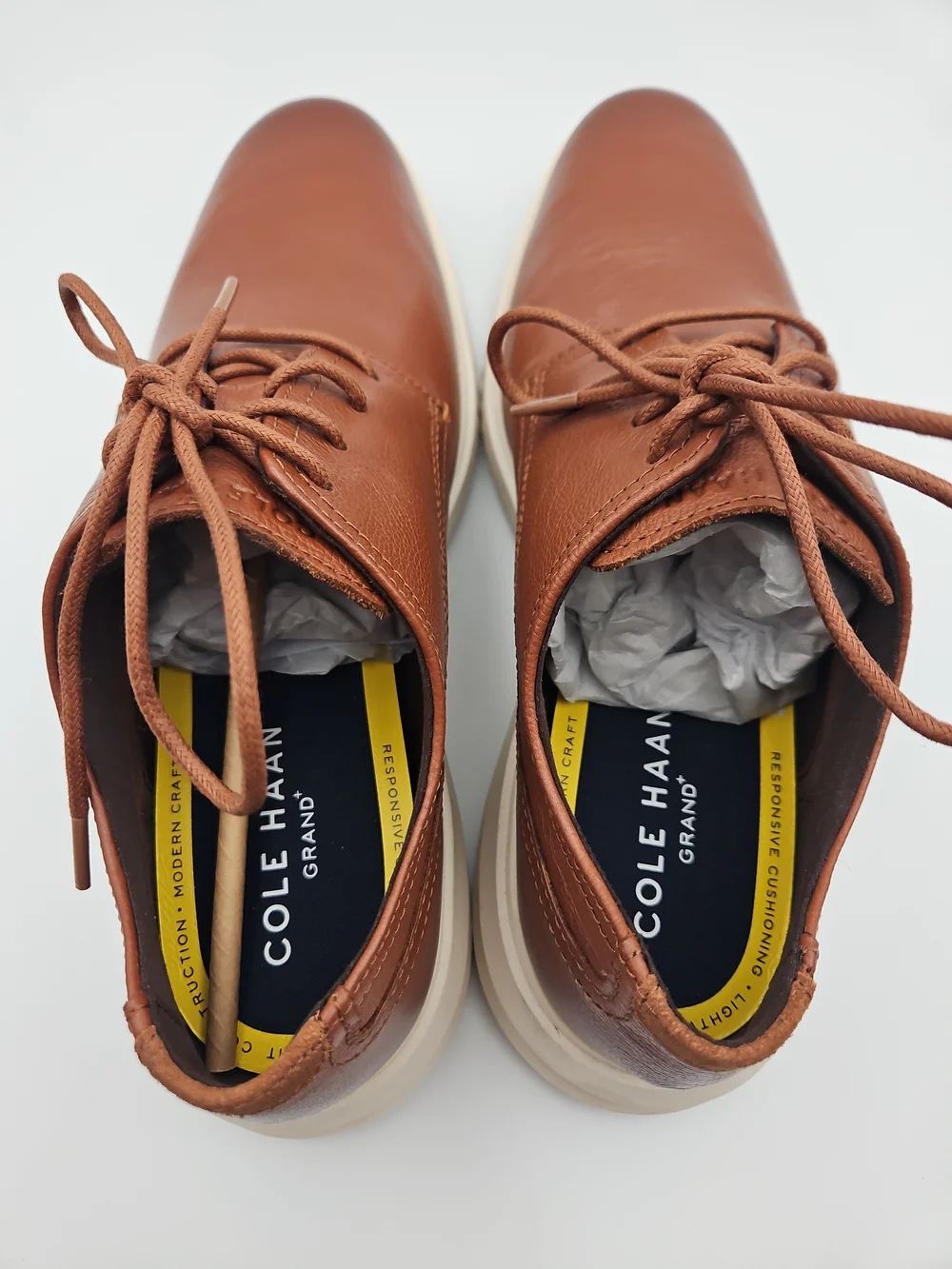 Cole Haan Men’s Brown Leather Lace-Up Sneakers